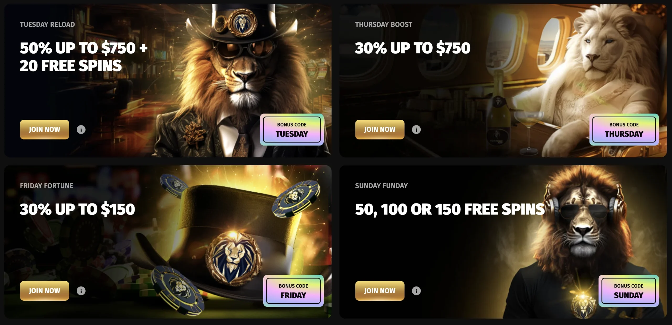 Fortune Play Reload bonuses